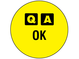 QA OK label