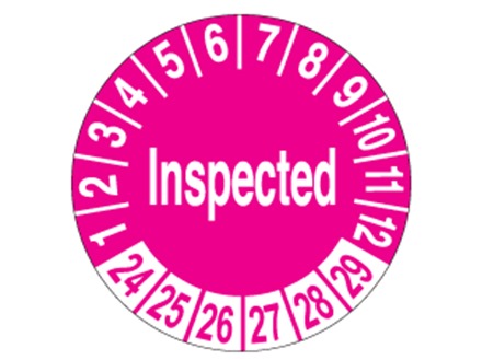 Inspected month and year label