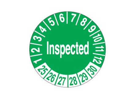 Inspected month and year label