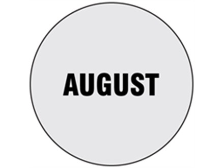 August inventory date label
