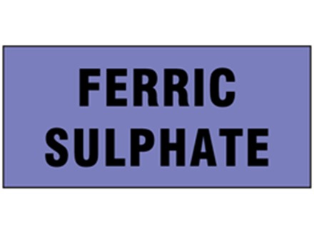 Ferric sulphate pipeline identification tape.