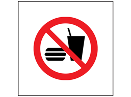 No eating or drinking symbol safety sign.