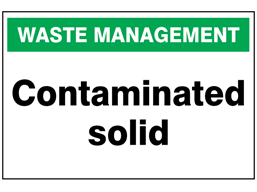 Contaminated solid sign.