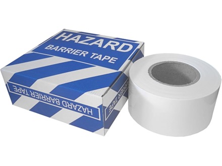 White plain barrier tape