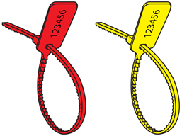 Trace and seal security ties (serial numbered).