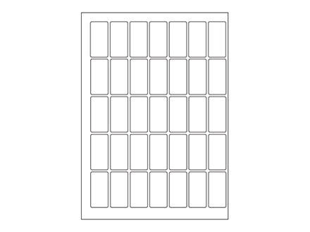 White polyester laser labels, 25mm x 51mm