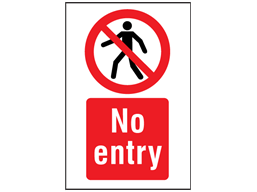 No entry signs symbol and text safety sign.