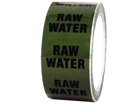 Raw water pipeline identification tape.