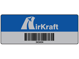 Scanmark foil barcode label (logo / full design), 19mm x 50mm