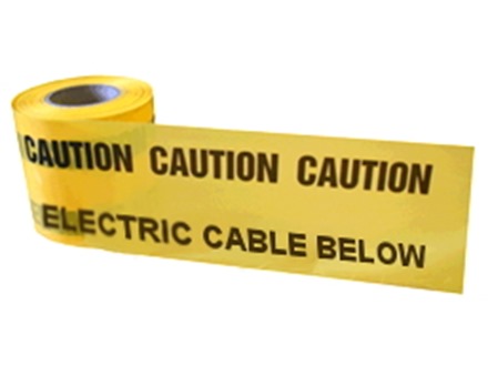 Caution electric cable below tape.