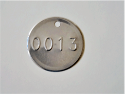 Embossed Tinplate Tags, 51mm diameter