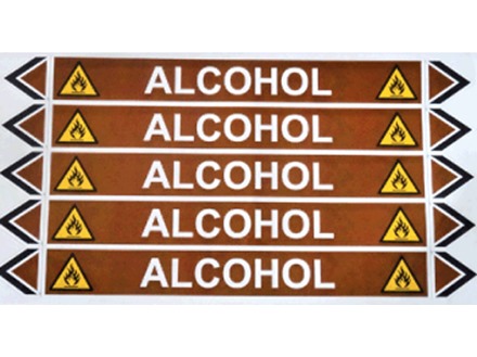 Alcohol flow marker label.