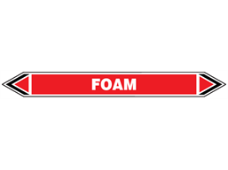 Foam flow marker label.