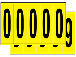 Multipurpose number set, 130mm x 45mm