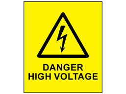 Danger high voltage label