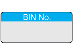 Bin number aluminium foil labels.