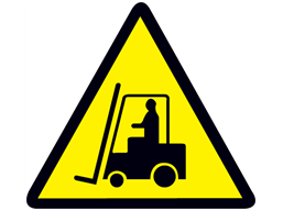 Warning forklift trucks sign