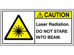 Caution laser radiation do not stare label