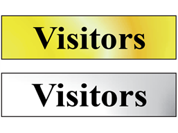 Visitors metal doorplate