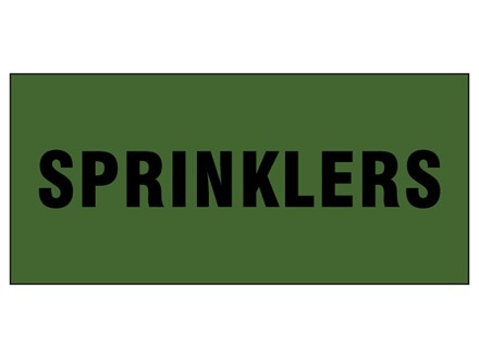 Sprinklers pipeline identification tape.