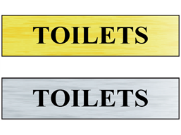 Toilets public area sign