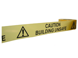 Caution unsafe building barrier tape
