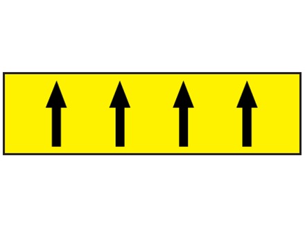 Flow indication tape for flammable liquids and gases