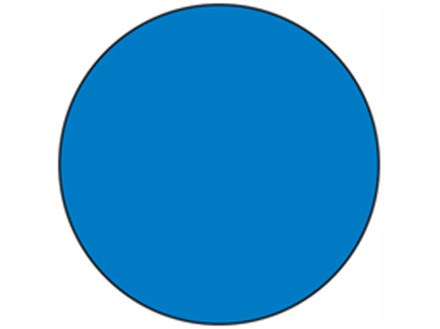 Blue inventory dot label