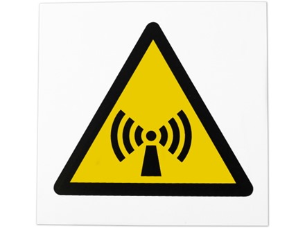 Non-ionizing radiation symbol safety sign.