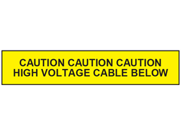 Caution high voltage cable below tape.