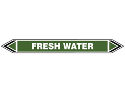 Fresh water flow marker label.