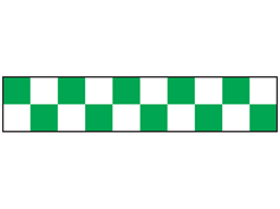 Reflective tape, green and white check