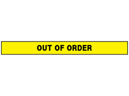 Out of order barrier tape