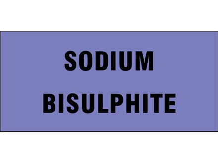 Sodium bisulphite pipeline identification tape. 