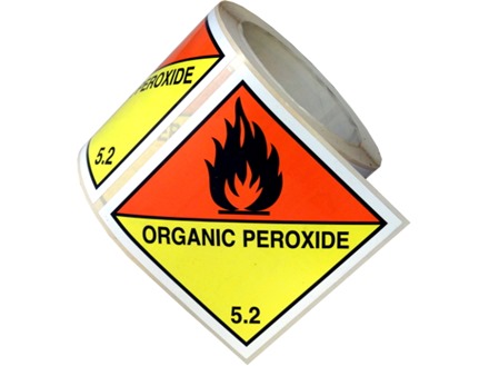 Organic peroxide, class 5.2, hazard diamond label