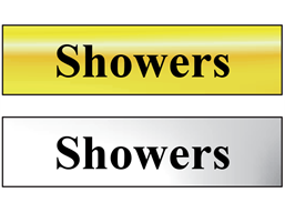 Showers metal doorplate