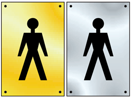 Gentleman symbol door sign.