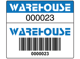 Scanmark dual barcode label (full design), 26mm x 30mm