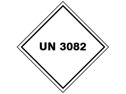 UN 3082 (Lead chromate, lead thiocyante, strontum oxalate, magnesium oxalate) label.