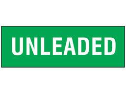 Unleaded sign