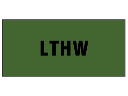 LTHW pipeline identification tape.