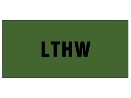 LTHW pipeline identification tape.