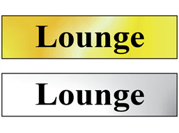 Lounge metal doorplate