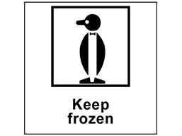 Keep frozen heavy duty packaging label