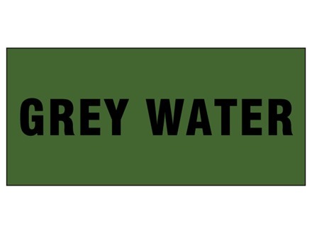 Grey water pipeline identification tape.