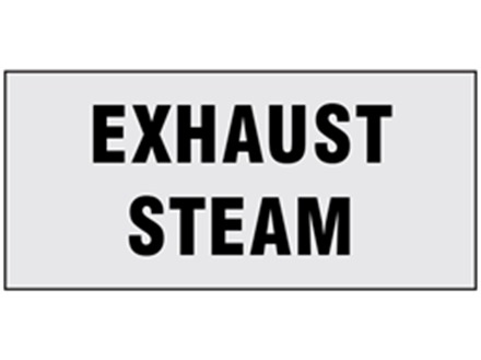 Exhaust steam pipeline identification tape.