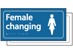 Female changing room sign.