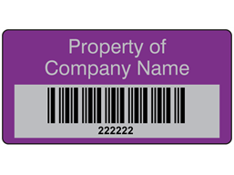 Scanmark foil barcode label (text on colour), 19mm x 38mm