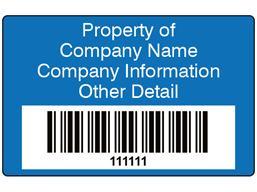 Scanmark+ barcode label (text on colour), 32mm x 50mm