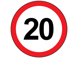 20mph speed limit sign